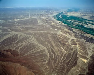 A madárfigurát ábrázoló Nazca Lines légi felvétele (fényképezés