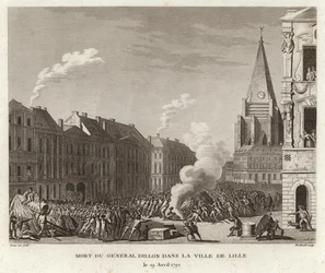Dillon tábornok halála a Ville de Lille-ben