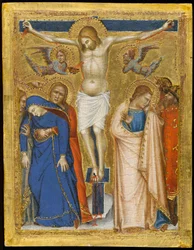 A keresztre feszítés, 1330 körül (tempera és aranylevél a panelen)