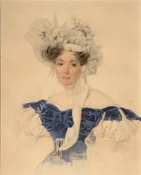 Varvara Szergejevna Golicina grófnő portréja 1794-1875, szül.: Rumyantseva-Kagulska, 1830-as évek közepe