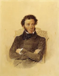 Alekszandr Szergejevics Puskin költő portréja, c. 1830