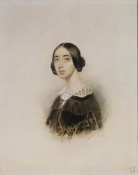 Michelle Pauline Viardot-García énekes és zeneszerző portréja 1821-1910, 1843-1845