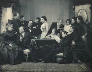 Anton Csehov a Sirály című darab színészei között, 1899