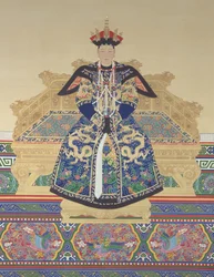 Xiao Cheng Ren császárnő (1653 - 1674) a Csing-dinasztia Kangxi császárának első hitvese (tinta és szín, selyem)