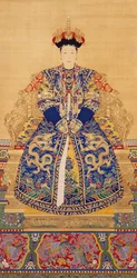 Xiaogongren császárnő (1660-1723) (tus és színes, selyem)