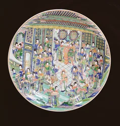 Nagy Famille Verte töltő, Kangxi időszak (1662-1722) (porcelán) (lásd még: 272194)