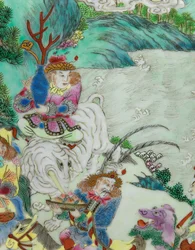 Részlet az Imperial Famille Rose vázák egyikéből (kerámia)
