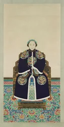 Hejia úrnő, Zaizhi herceg második felesége portréja (1839-1880) (tus és színes, papír)