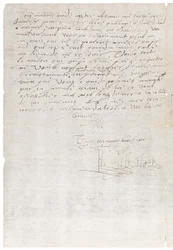I. Erzsébet francia nyelvű levele Navarrai Henriknek, később IV. Henriknek, 1585 körül