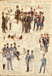 A Francia Királyság Tüzérségének egyenruhája, Quinto Cenni, színes tábla