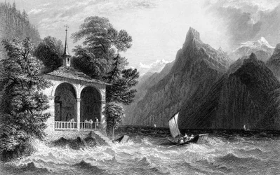 Tells Chapel, Uri-tó, Svájc, 1836.