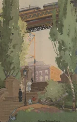 The Elevated Railroad, 110th Street, 1914.