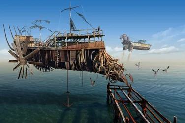 Repülő steampunk hajó