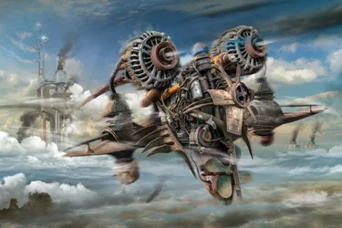 Steampunk repülőgép
