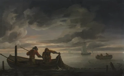 Torkolatjelenet halászokkal, 1600-as évek második negyede (olaj, fa)