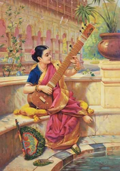 Kadambari játszik szitáron, szerkesztés