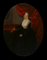 Portré egy connecticuti órakészítő feleségéről, kb. 1800.