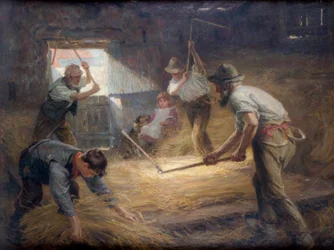 A cséplőpadló, 1898 körül