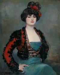 Julia - Casas, Ramon (1866-1932) - c. 1915 - Olaj, vászon - 85x67 - Carmen Thyssen Múzeum, Malaga
