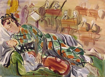 Berthe mint Harlekin (olaj, vászon)