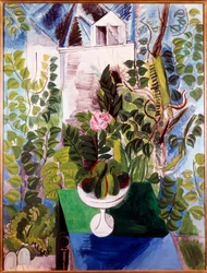 Ház és kert (belül rózsaszín). Raoul Dufy (1877-1953) festménye.