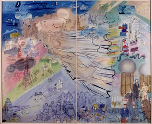 Raoul Dufy (1877-1953) "La Fee Electricite" című festménye