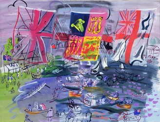 A Henley-i regatta, 1933 körül (gouache)