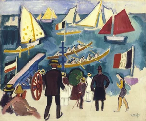 A regatta, 1908-10 körül (olaj, vászon)