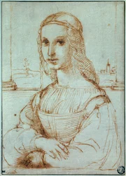 Firenzei hölgy portréja Raffaello Sanzio dit Raphael (1483-1520) rajza, 1504 Párizs, Louvre Múzeum