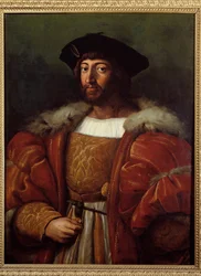 Laurent II de Medicis, Urbino (Urbino) herceg (1492-1519) portréja (Lorenzo de Medici) Raffaello Sanzio dit Raphael (1483-1520) festménye 16. század. Montpellier Fabre Múzeum
