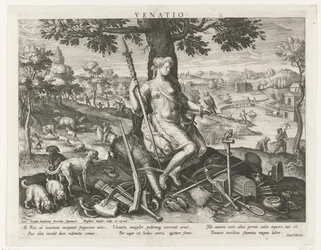 Diana, mint a vadászat védőnője Venatio (cím a tárgyon) Egy herceg fő foglalkozásai (sorozat címe) Schema, seu speculum principum (sorozat címe)
