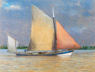 Filadière a Gironde torkolatánál (pasztell, papír)