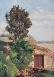 A Gironde torkolat fölött, 1930 körüli évek (olaj, fa)