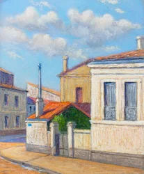 Rue a Bordeaux (pasztell, papír)