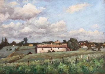 Szőlőültetvények (Côtes de Bourg) Bayonban (olaj, fa)