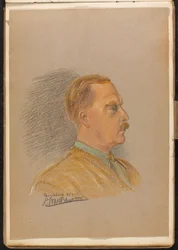 Egy brit tiszt portréja, 1915. július (rajz)