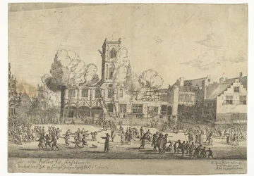 A régi városháza tüze Amszterdamban A régi amszterdami városháza leégett július 7-én, vasárnap hajnalban fél háromkor, 1652 (cím az objektumon)