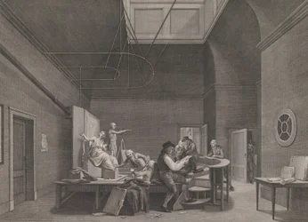 A Rajzakadémia a Felix Meritis Társaságnál Amszterdamban, kb. 1800.