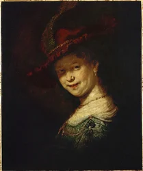 Saskia van Uylenburgh, Rembrandt felesége, akit 1634-ben vett feleségül (festmény).