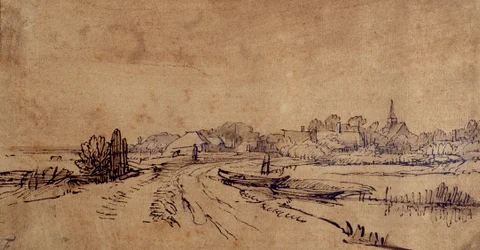 Sloten képe, 1650 körül (toll és tinta barna mosással a papíron)