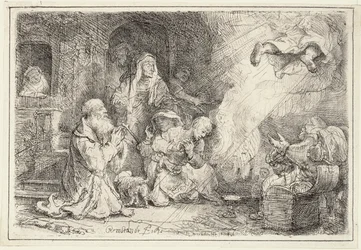 Angyal távozik Tóbiás családjától, 1641