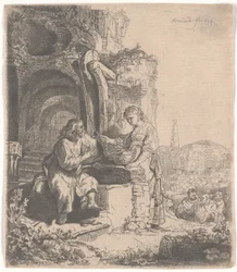 Krisztus és a szamáriai asszony a romok között, 1634