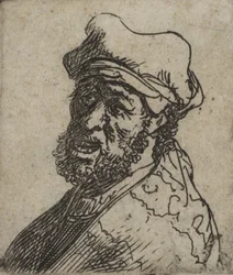 Kiáltó férfi, háromnegyed balra: mell, kb. 1629., kb. 1629.