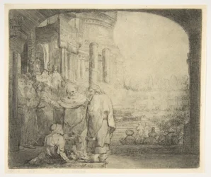 Péter és János a nyomorék gyógyítása a templom kapujában, 1659.