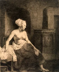Ülő női akt, 1658
