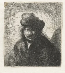 Önarckép ferde szőrme sapkában: mellszobor, 1631 körül.