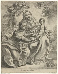 Anna hármasban S. Anna, auia Christi (cím a tárgyon)