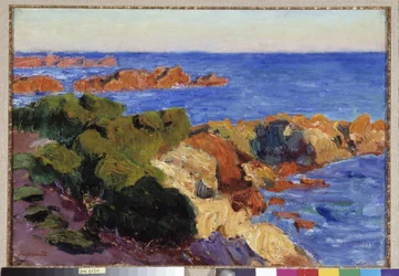 A vörös sziklák az Agay-festménynél, Rene Seyssaud (1867-1952) 1901 Regards de Provence Foundation, Marseille