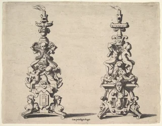 Két gyertyatartó minta, kb. 1550-60.