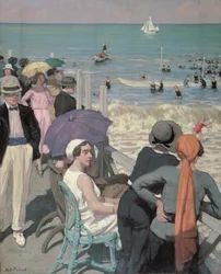 Fürdőidő Cabourgban (olaj, vászon)